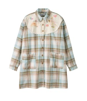 Bib Front Check Overshirt_Mint