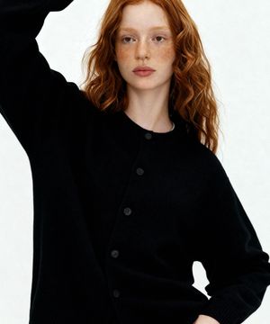 [Unisex] RÉSERVE BUTTON OVER FIT CARDIGAN [BLACK]
