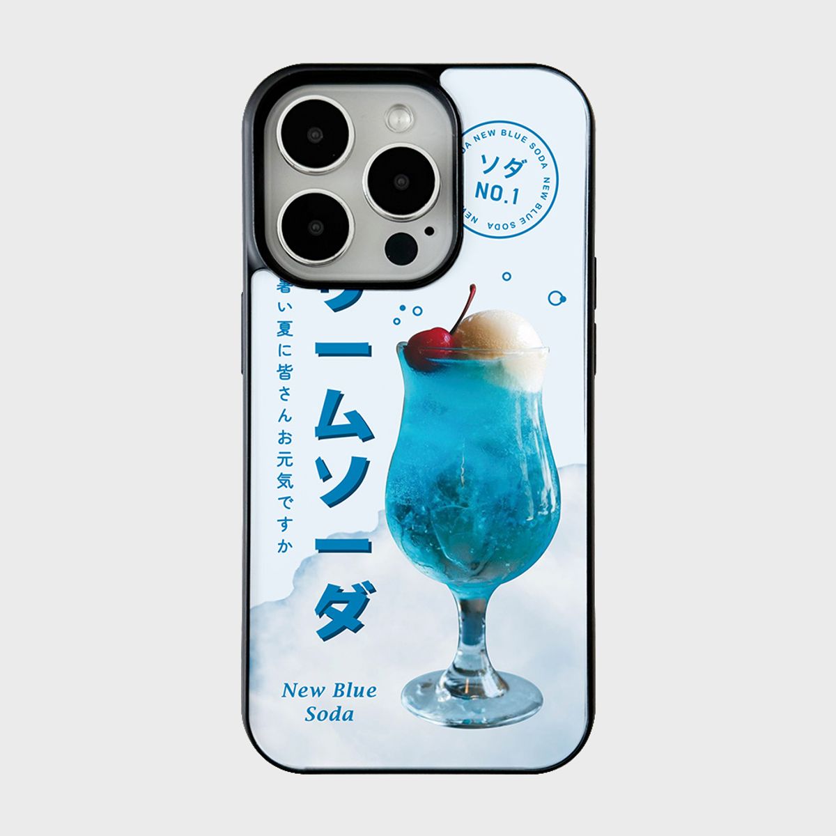 코쿼드(COQUAD) 9C9C 썸머 디저트 맥세이프 블랙 글로시 케이스_블루소다