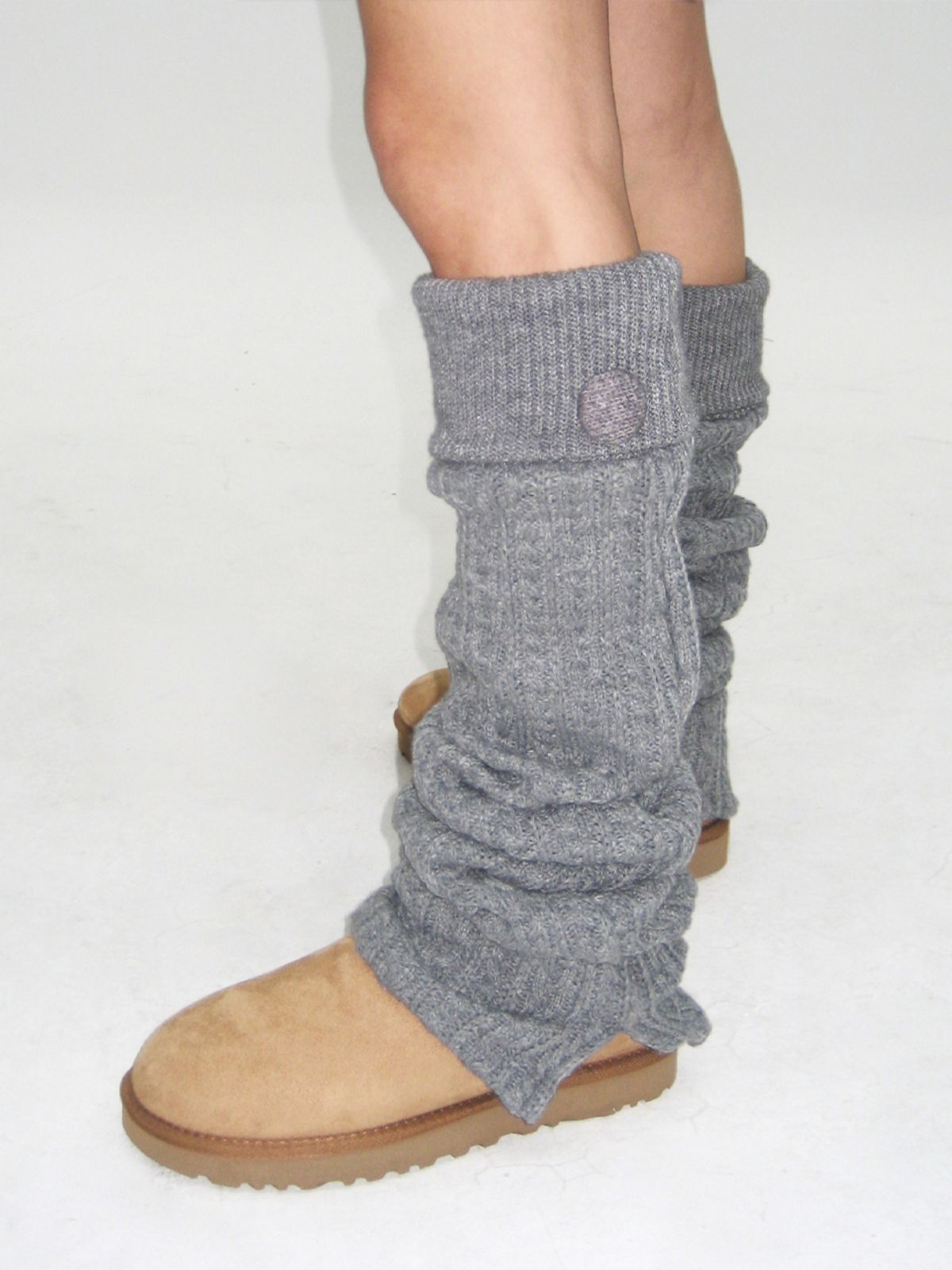 익스파이어드걸(EXPIRED GIRL) Cozy Button Leg Warmer Grey