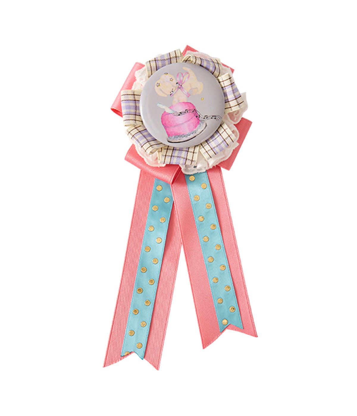 유쓰배쓰(YOUTHBATH) Ribbon-Tied Pin Brooch_Coral