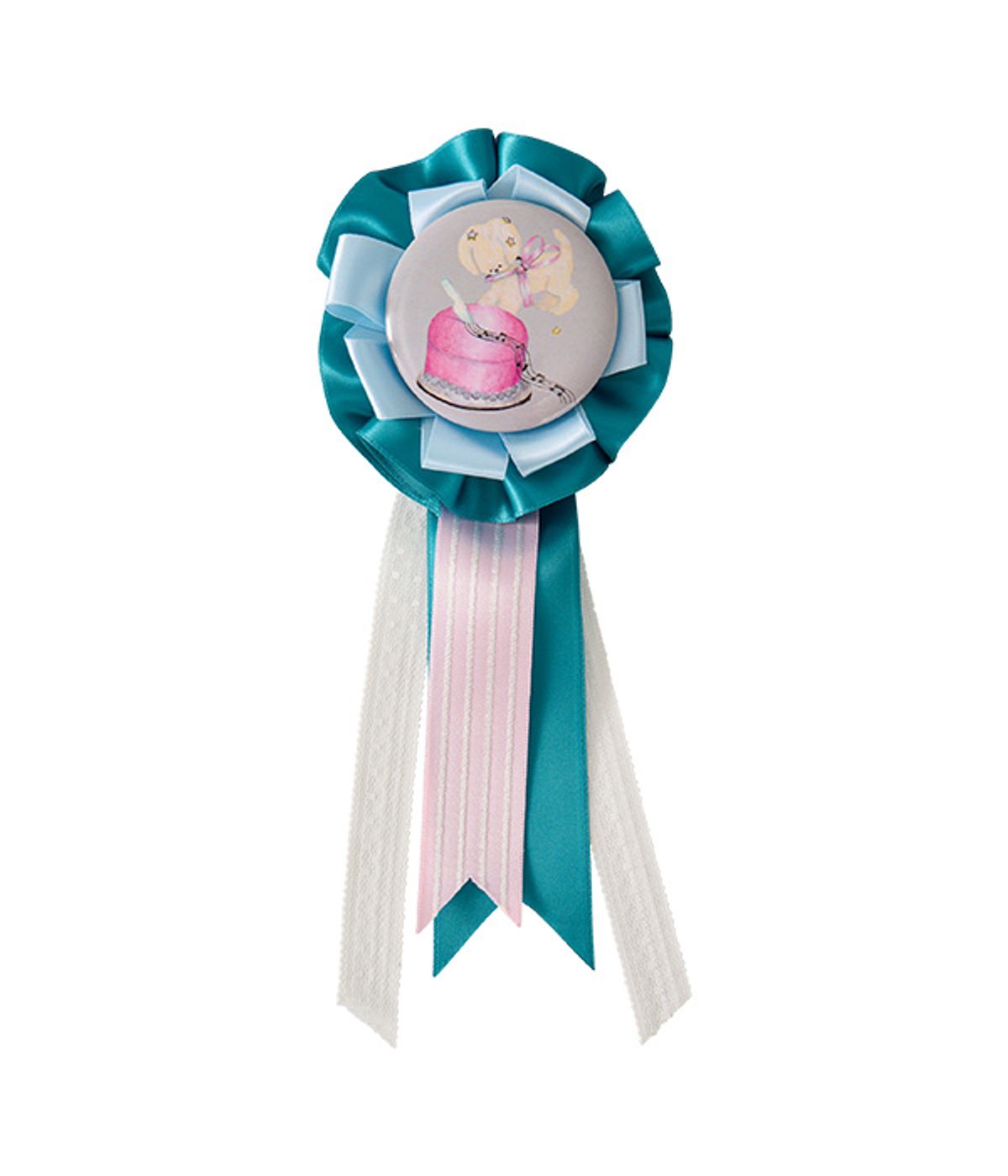 유쓰배쓰(YOUTHBATH) Ribbon-Tied Pin Brooch_Teal Blue