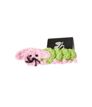 Knit Hair Clip_Dog Worm