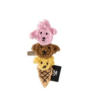 Knit Hair Clip_Dog Ice Cream