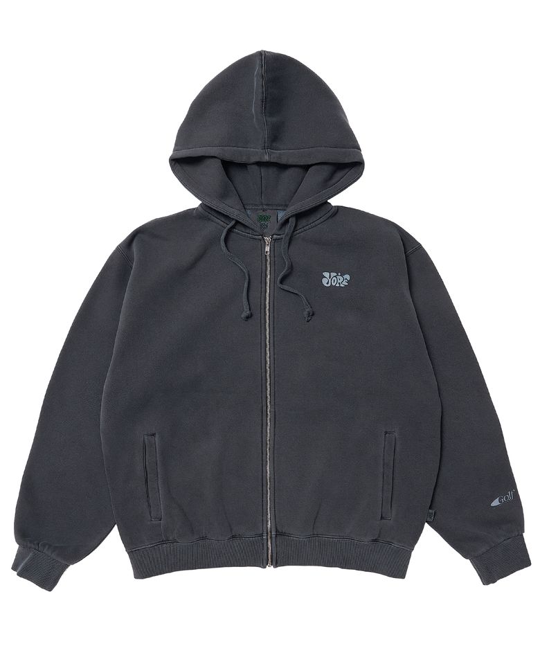 YORF ZIP-UP HOODIE PIGMENT DYEING GLORY CHARCOAL 욜프 후드집업 피그먼트 다잉 글로리 차콜