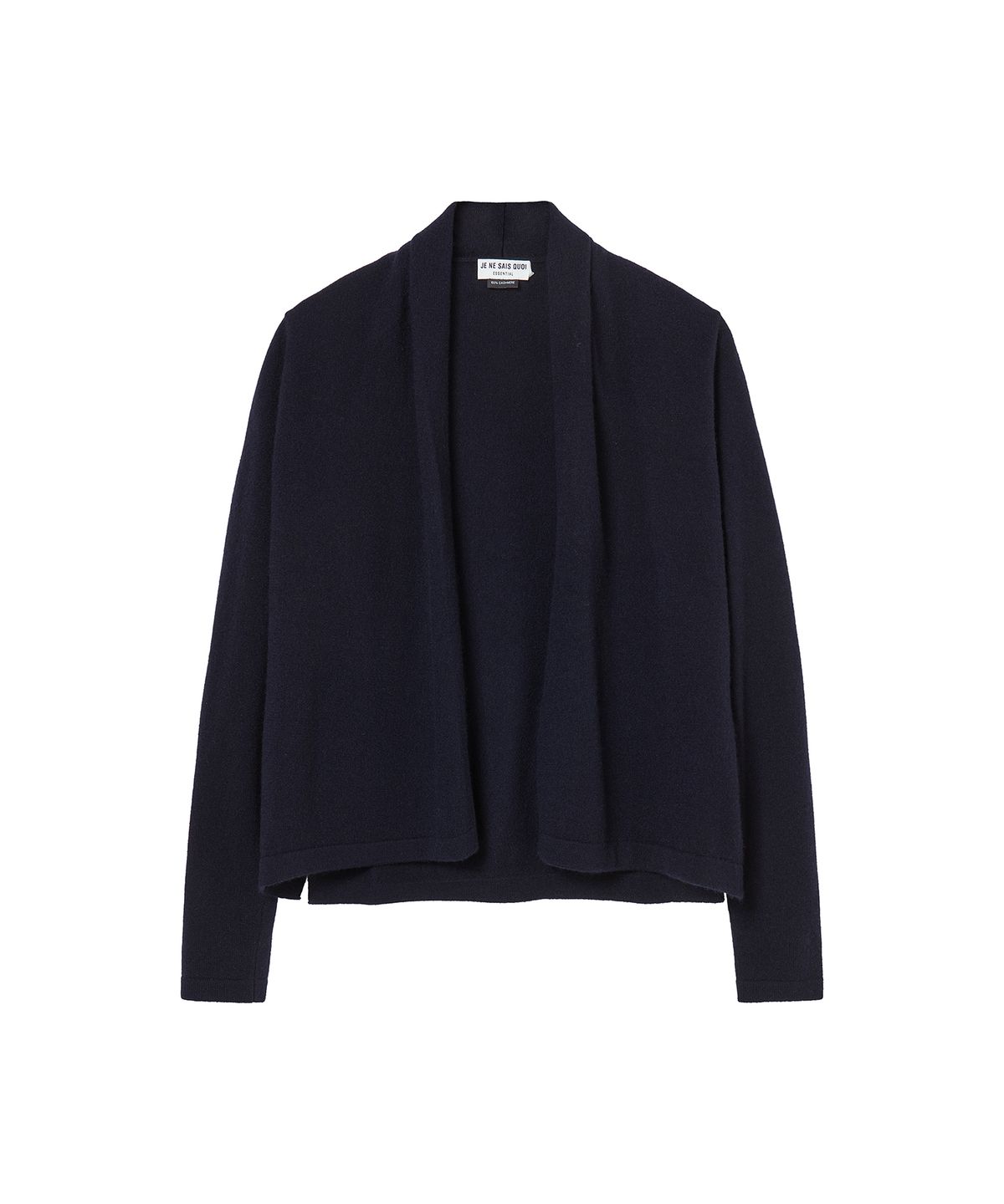 주느세콰(JE NE SAIS QUOI) [100% Cashmere] 숄 카라 오픈 캐시미어 가디건_ 네이비