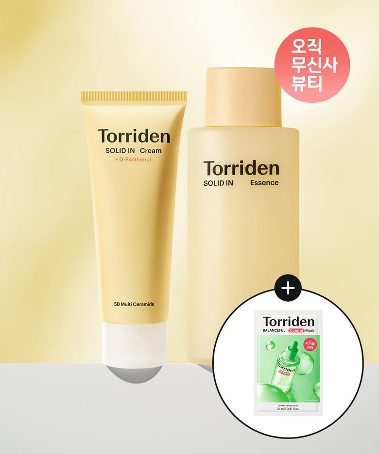 [SET] 솔리드인 세라마이드 올데이 에센스 100ml+솔리드인 세라마이드 크림 70ml (+시카 컨트롤 마스크 1매)