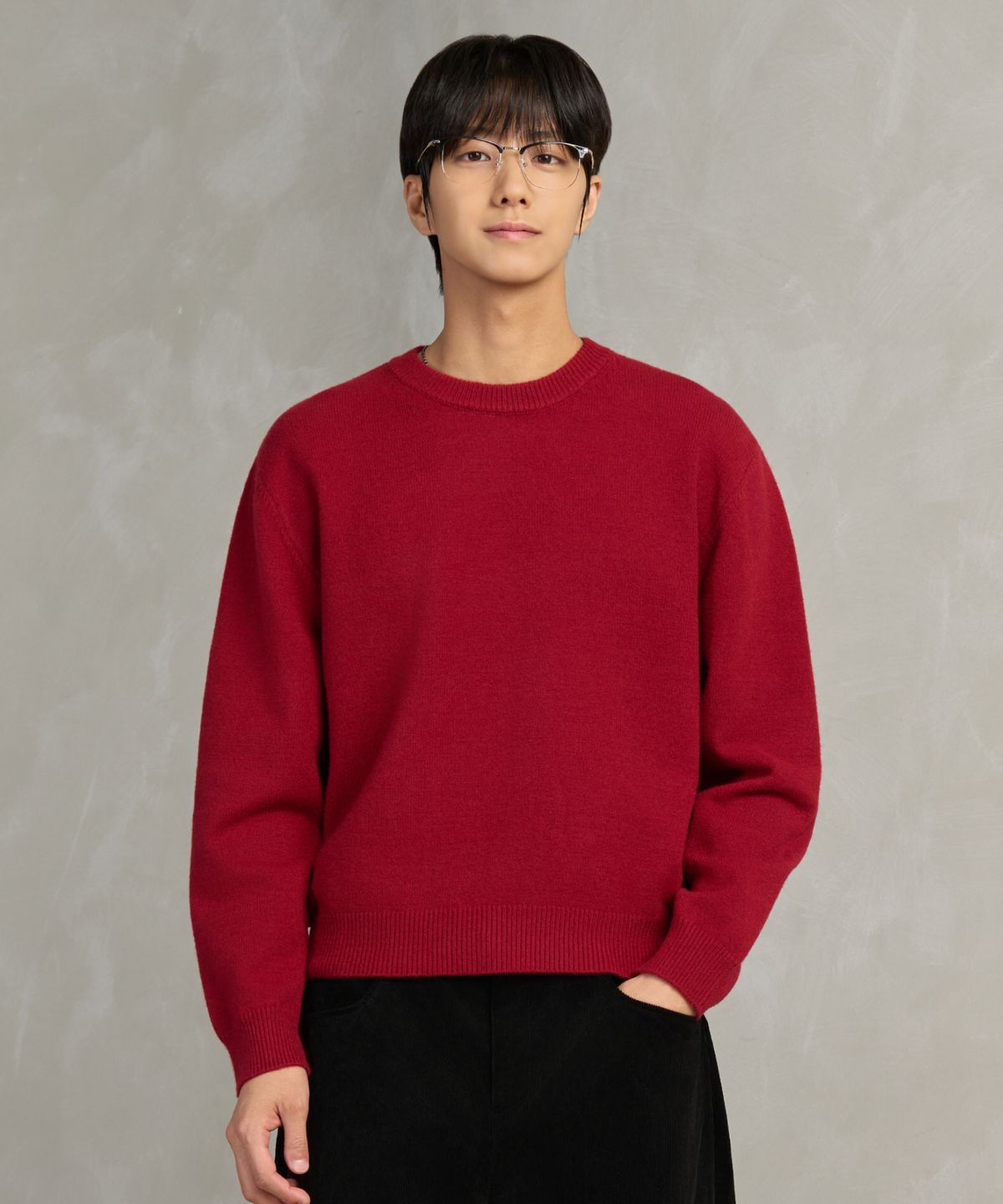 효지(HYOJI) FW 워셔블 소프트 터치 라운드 크롭 니트 (7컬러)