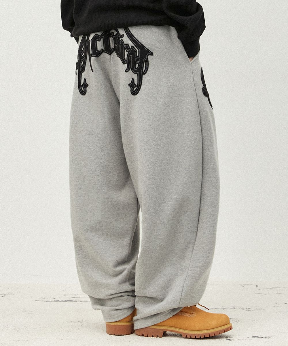 MUSINSA | GAKKAI UNIONS Crown Balloon Pants Gray