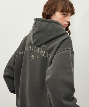 힐즈 피그먼트 후드 집업 차콜