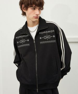 노스타 투라인 스웨트 트랙탑 블랙