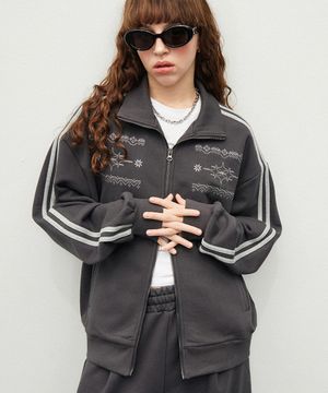 노스타 투라인 스웨트 트랙탑 마그넷 그레이