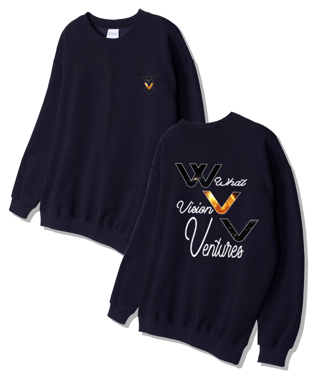 위베리벨류(WEVERYVALUE) WVV갤럭시 오버핏 쮸리 스웨트셔츠 네이비
