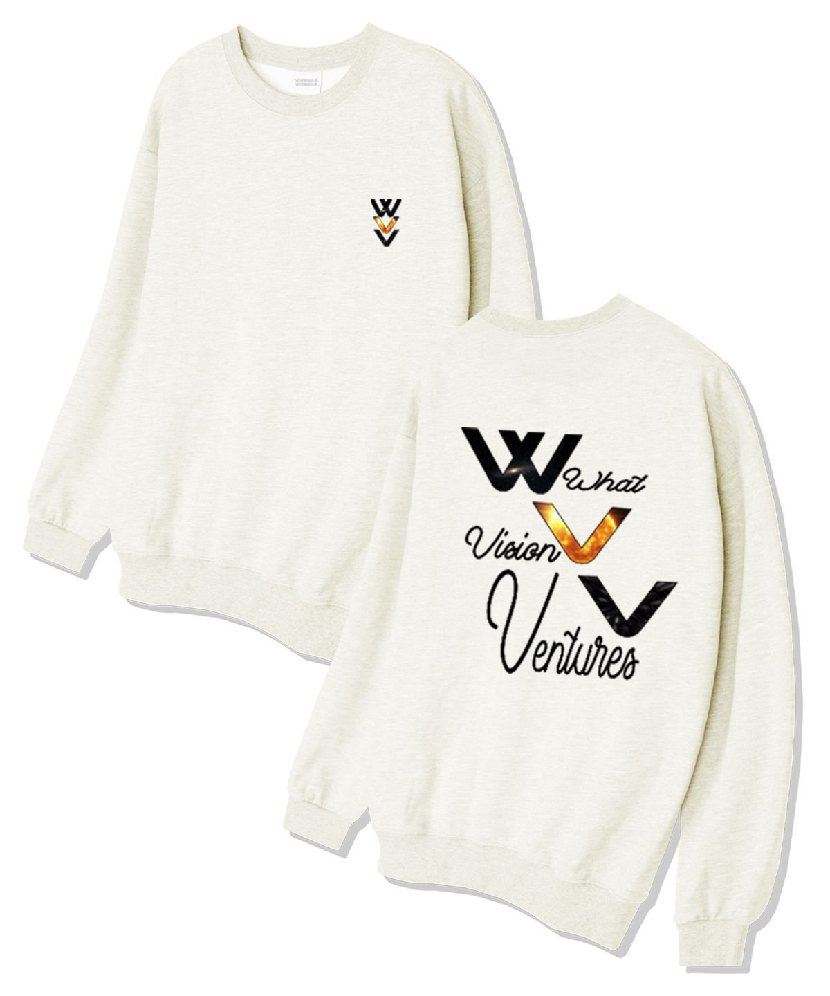 위베리벨류(WEVERYVALUE) WVV갤럭시 오버핏 쮸리 스웨트셔츠 크림