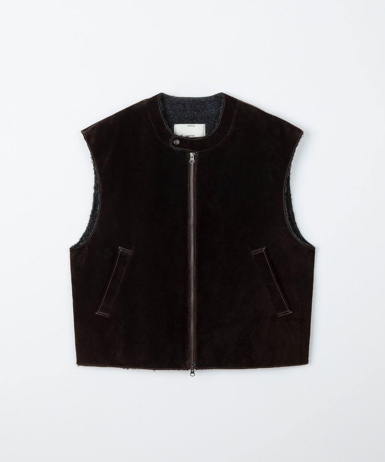 Pigskin vest / BROWN
