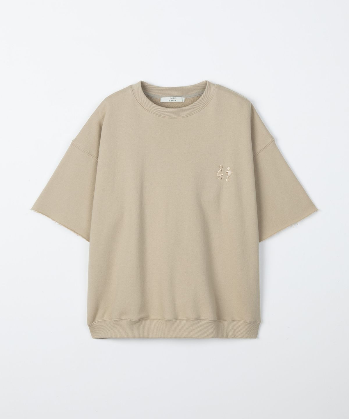디앤드퀘스천(THEENDQUESTION) Half crewneck sweatshirt / BEIGE