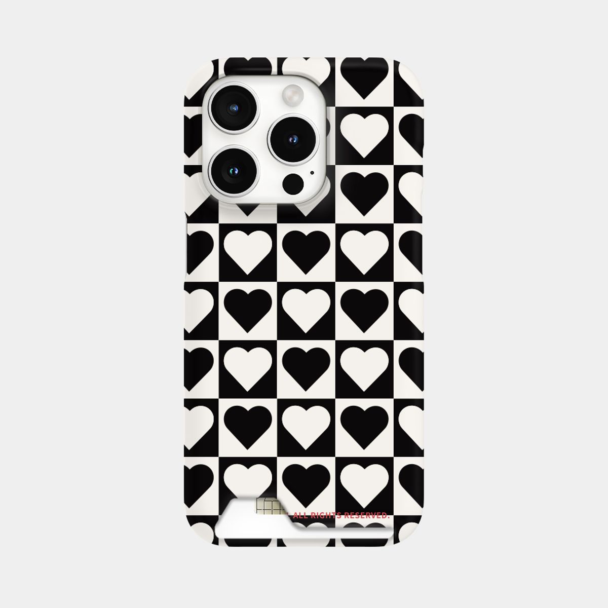 더나인몰(THE NINEMALL) heart checkerboard [카드수납 폰케이스]