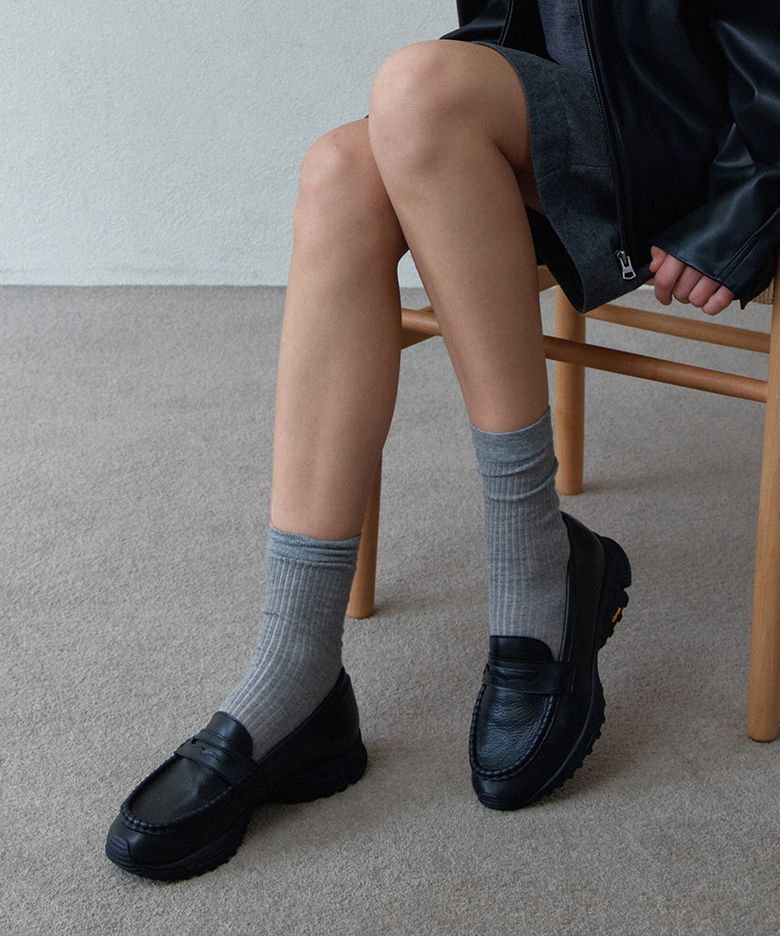 remer vibram loafer_black