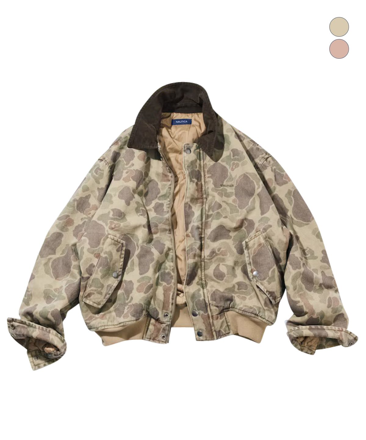 노티카(NAUTICA) 덕 패턴 봄버 자켓 JJK1145