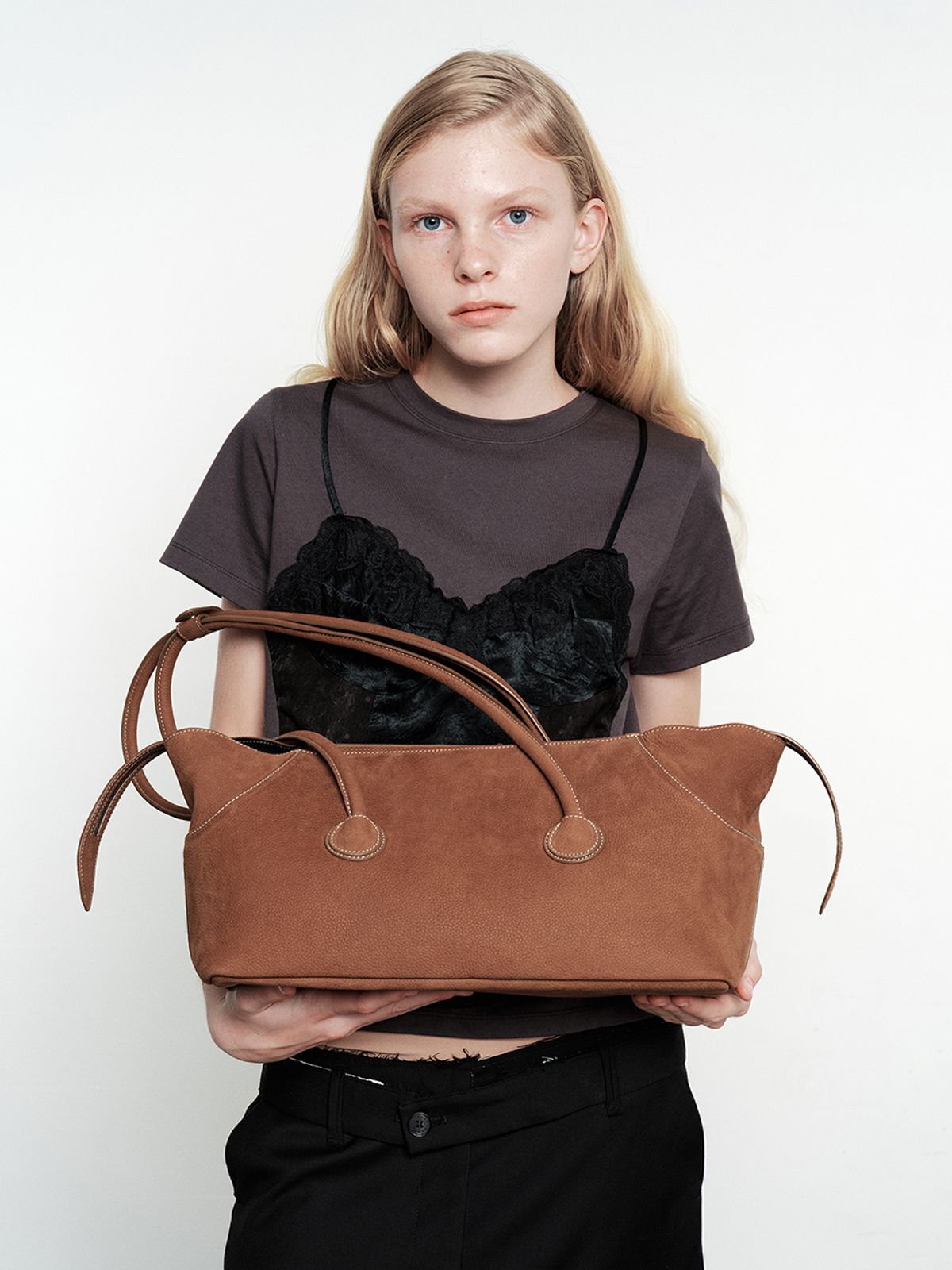 마지셔우드(MARGESHERWOOD) BOAT SHOPPER LARGE_chestnut nubuck