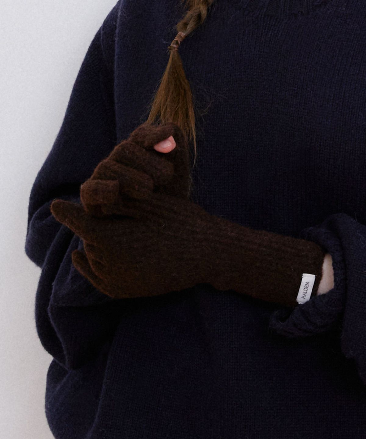 할렌(HALDEN) slim rib color gloves (G020_brown)