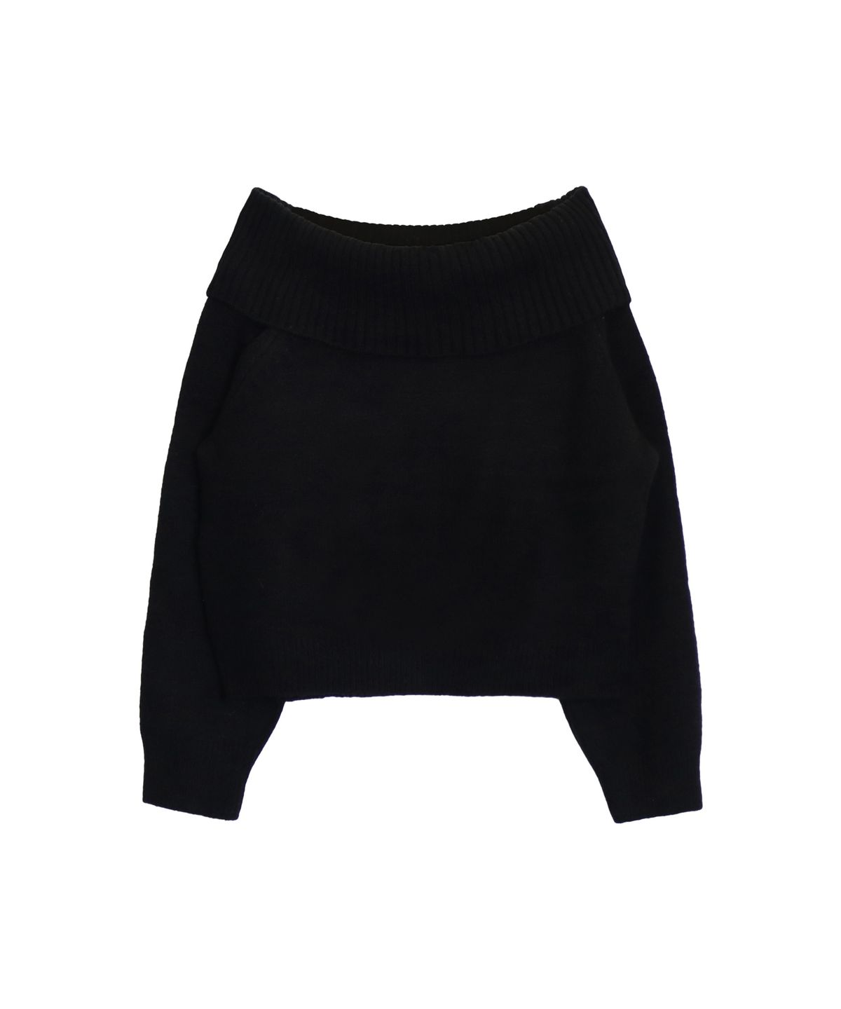 핑크파인애플(PINK PINEAPPLE) MELTING BASIC OFF-SHOULDER KNIT_BLACK