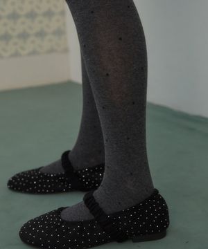 PEPPY DOT STOCKING_CHARCOAL