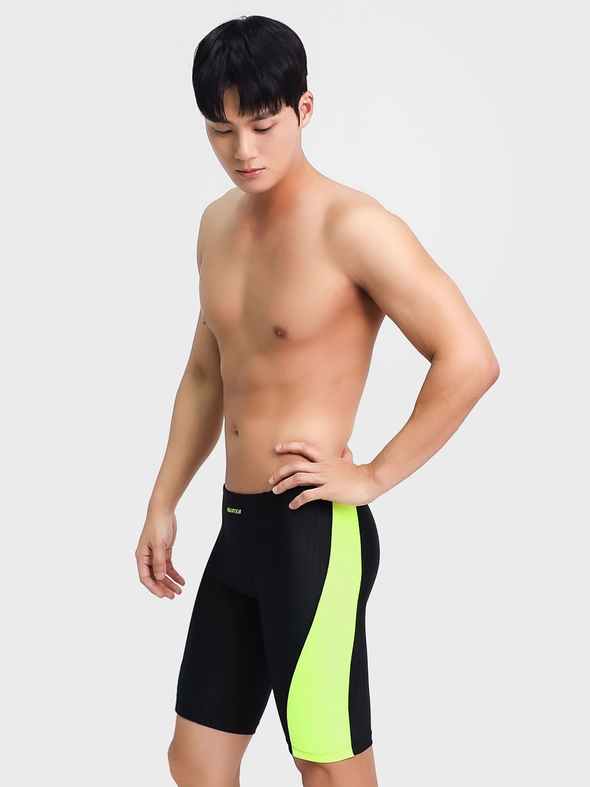 아쿠아티카(AQUATICA) 남성 5부 실내 수영복 BBF14 일반용수경 파우치 코클립 7종세트
