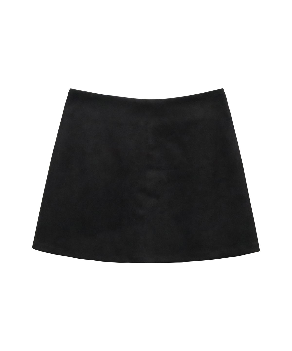 핑크파인애플(PINK PINEAPPLE) CHILL SYNTHETIC SUEDE SKIRT_BLACK