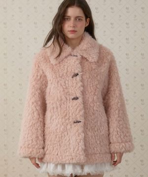 SNOW FLUFFY COAT_PINK
