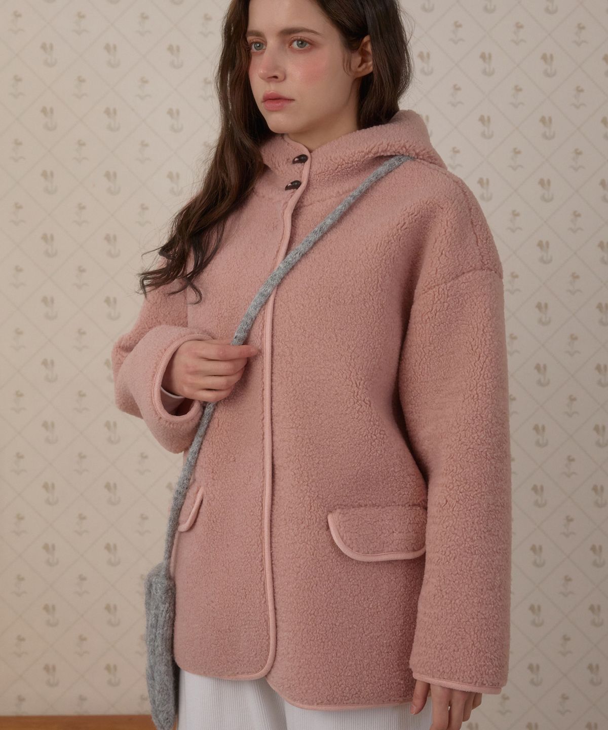 핑크파인애플(PINK PINEAPPLE) WINTER CLOUD DUMBLE COAT_PINK