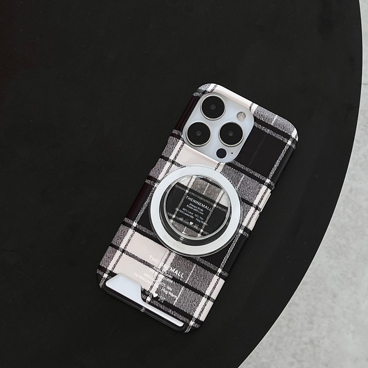 더나인몰(THE NINEMALL) vintage check scarf [맥세이프 카드수납 폰케이스]