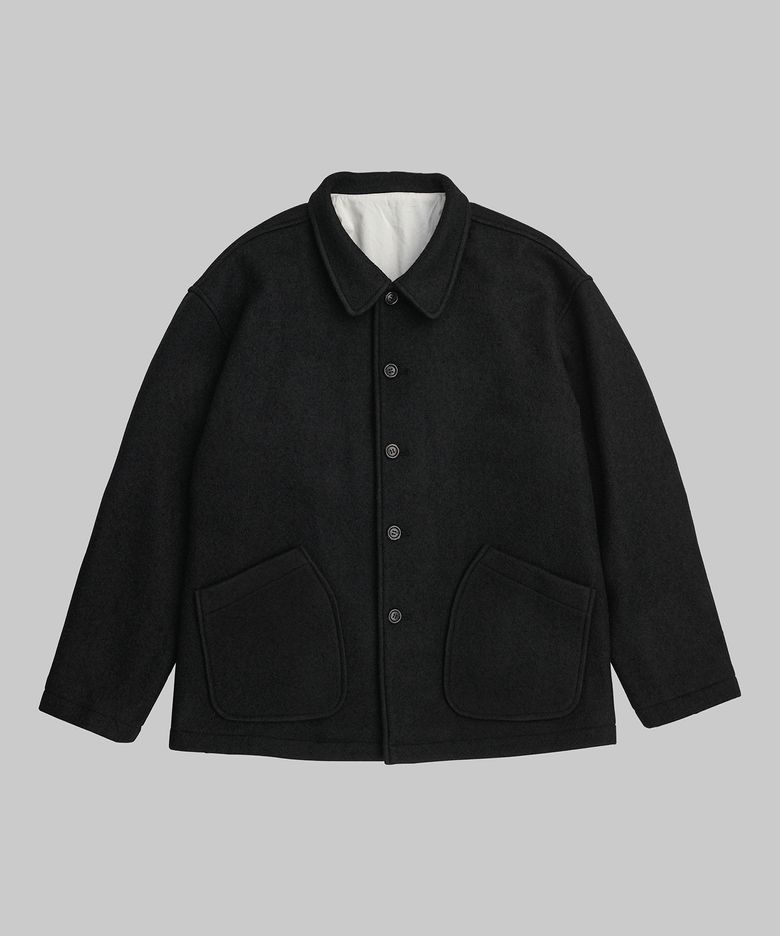 Black Boucle Wool Jacket