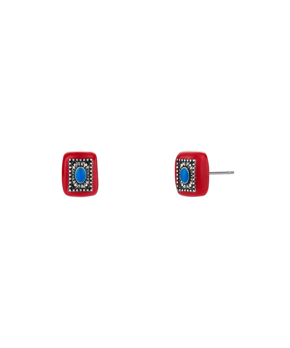 엔프프(NFF) block earrings-red