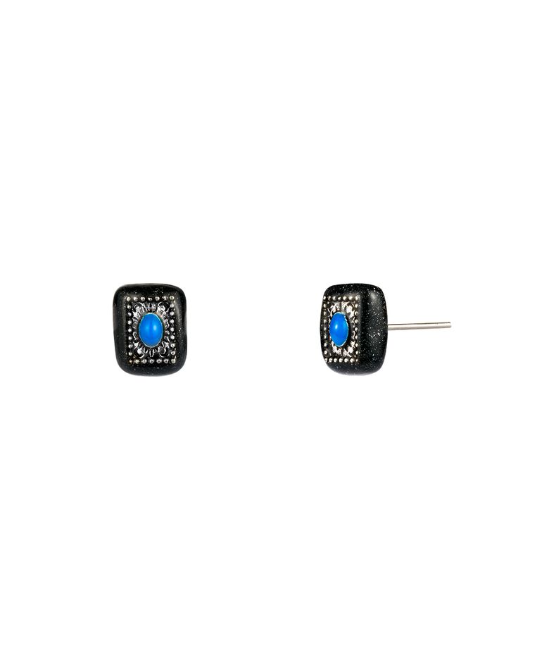 block earrings-black