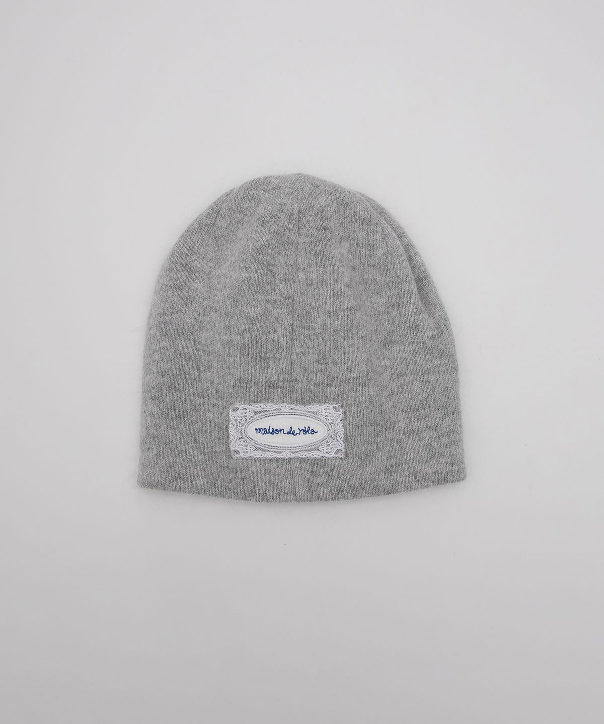 로라로라(ROLAROLA) LACE LABEL ANGORA BEANIE MELANGE GRAY