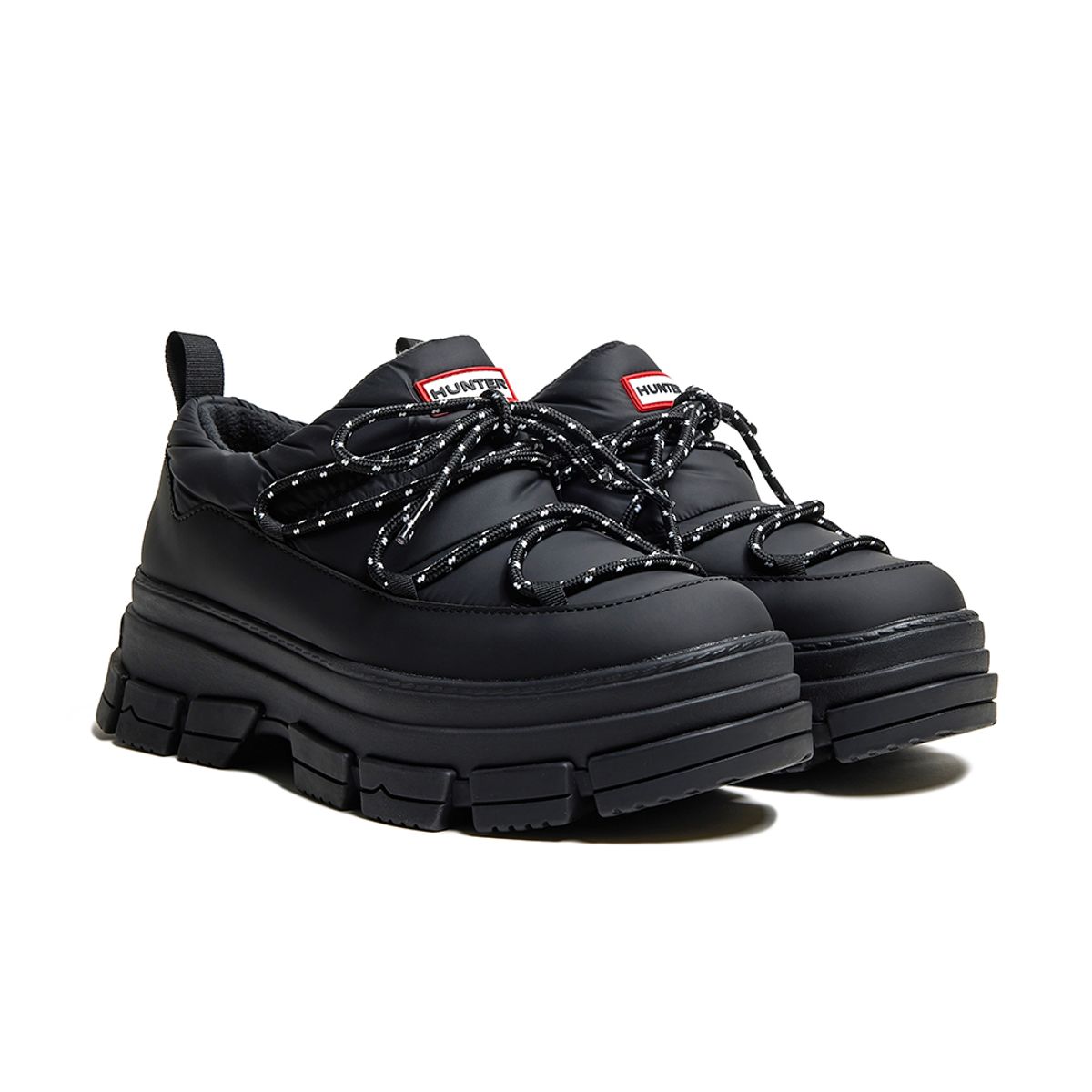 헌터(HUNTER) [UNISEX] 원더러 푸퍼 숏 스노우부츠 - 블랙 WFSB048POLBLK