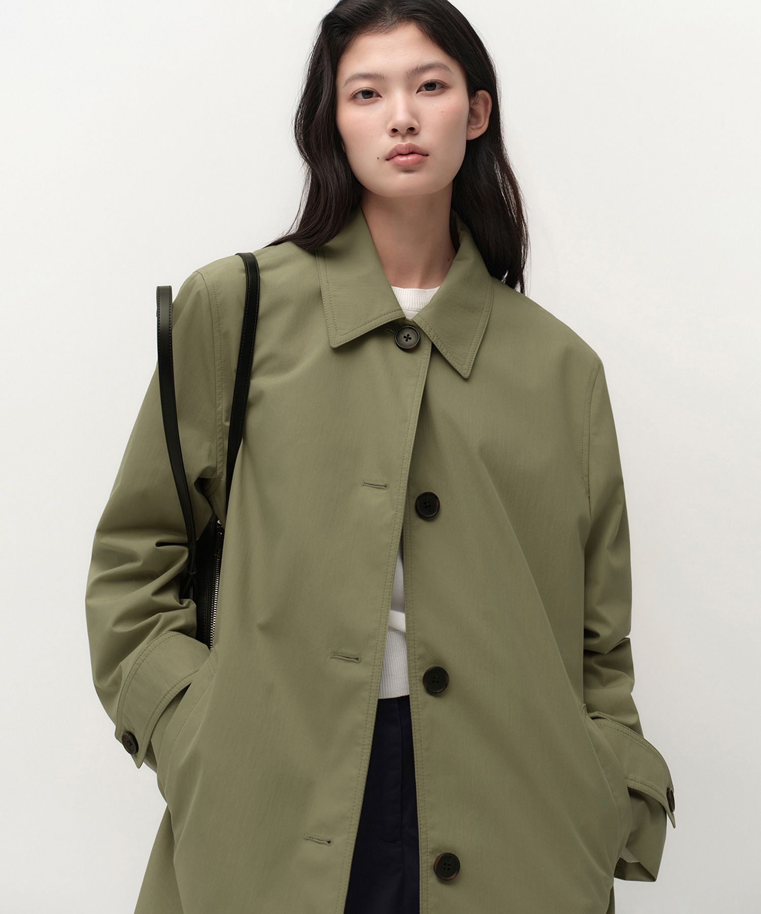 【タグ付新品】MUSINSA STANDARD WOMANハーフトレンチコート MUSINSA公式 | MUSINSA STANDARD WOMAN ウィメンズ シングル ハーフ