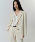 우먼즈 워시드 코튼 오버사이즈 블레이저 [크림]