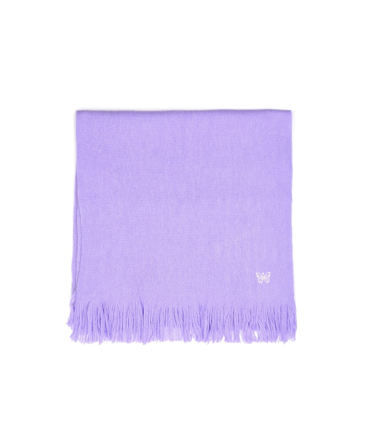 닉앤니콜(NICK&NICOLE) BUTTERFLY EMBROIDERED FRINGE MUFFLER_PURPLE