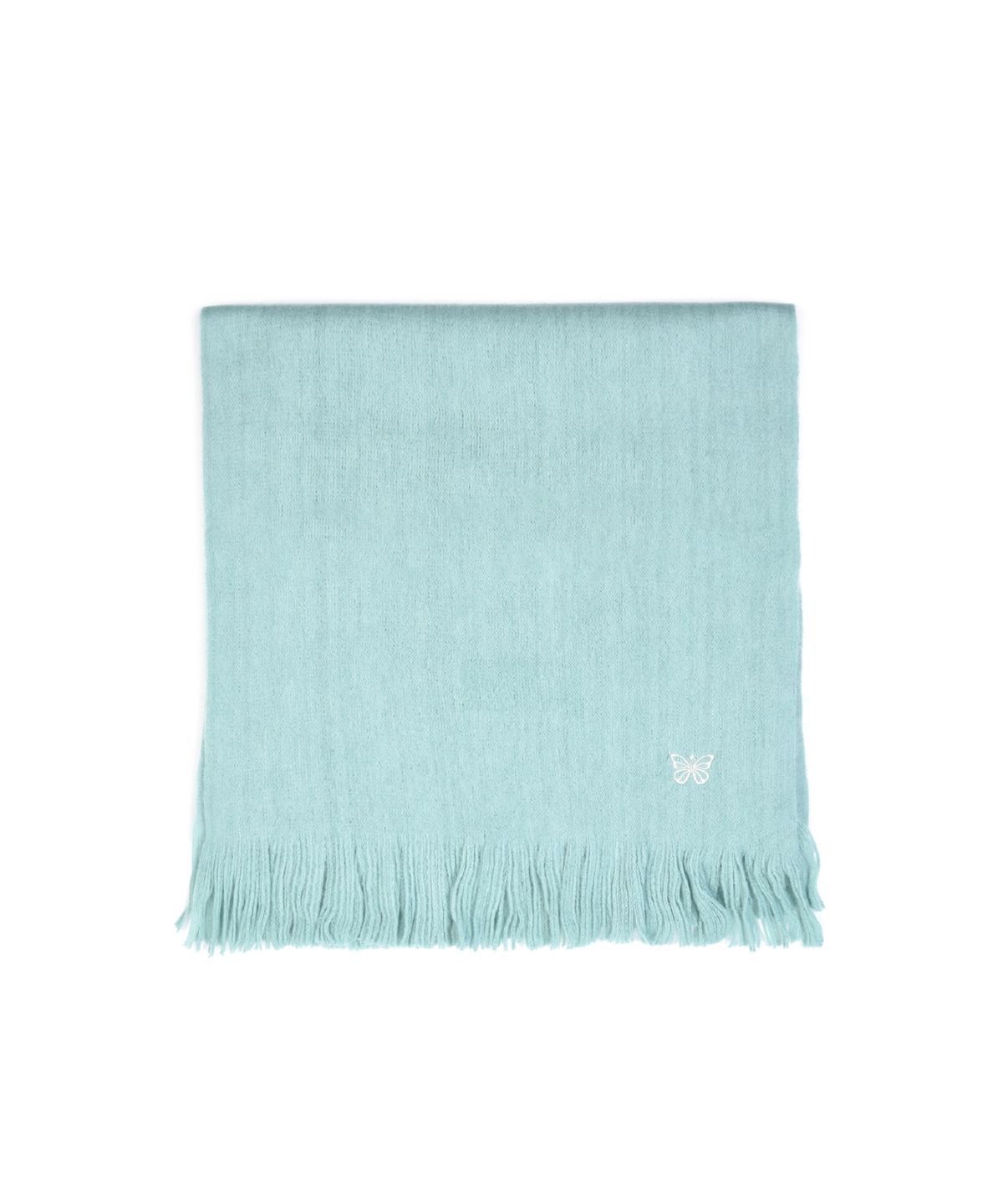 닉앤니콜(NICK&NICOLE) BUTTERFLY EMBROIDERED FRINGE MUFFLER_MINT