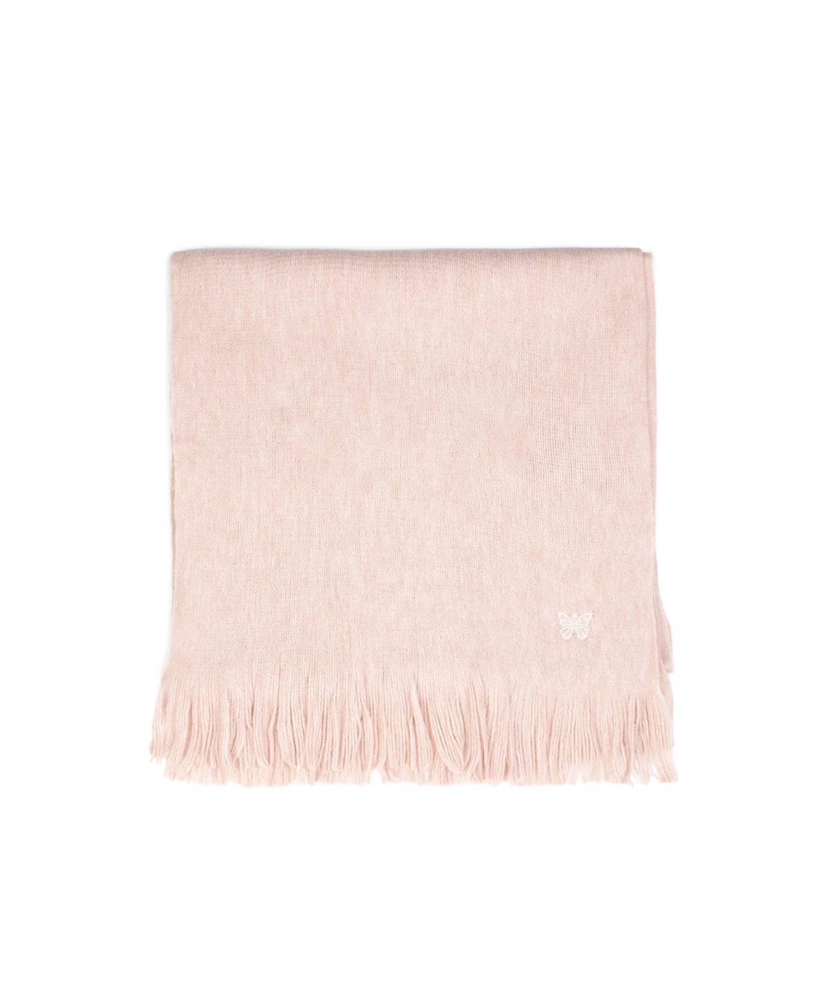 닉앤니콜(NICK&NICOLE) BUTTERFLY EMBROIDERED FRINGE MUFFLER_PINK