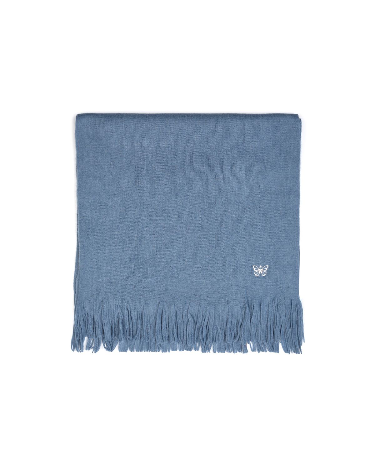 닉앤니콜(NICK&NICOLE) BUTTERFLY EMBROIDERED FRINGE MUFFLER_BLUE