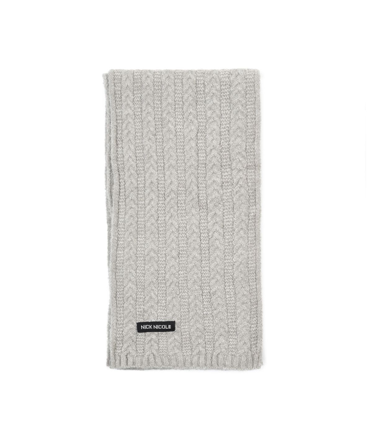 닉앤니콜(NICK&NICOLE) NICOLE CABLE KNIT MUFFLER_GRAY