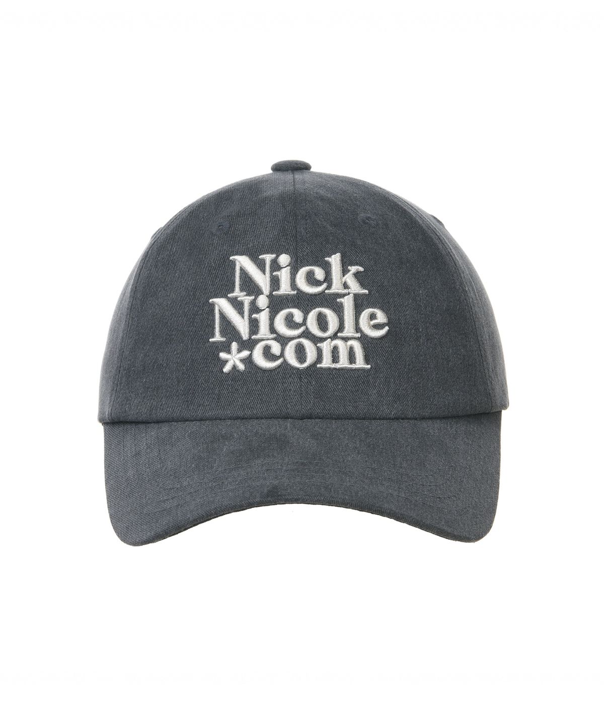 닉앤니콜(NICK&NICOLE) NN DOTCOM SIGNATURE BALL CAP_DENIM CHARCOAL CREAM