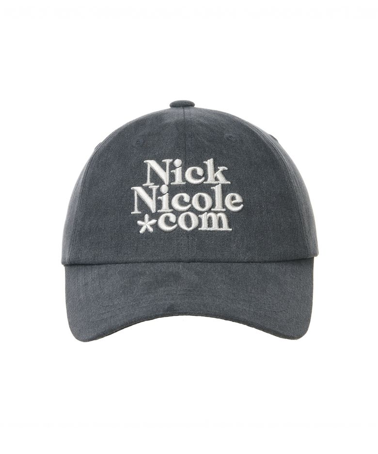 [서예지 PICK] NN DOTCOM SIGNATURE BALL CAP_DENIM CHARCOAL CREAM
