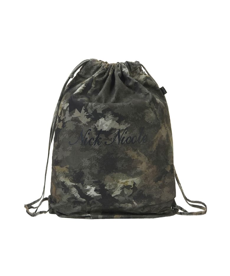 NICOLE CAMO STRING BACKPACK_DEEP GREEN