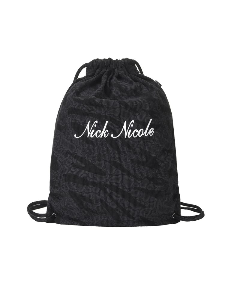 NICOLE LEOPARD STRING BACKPACK_BLACK