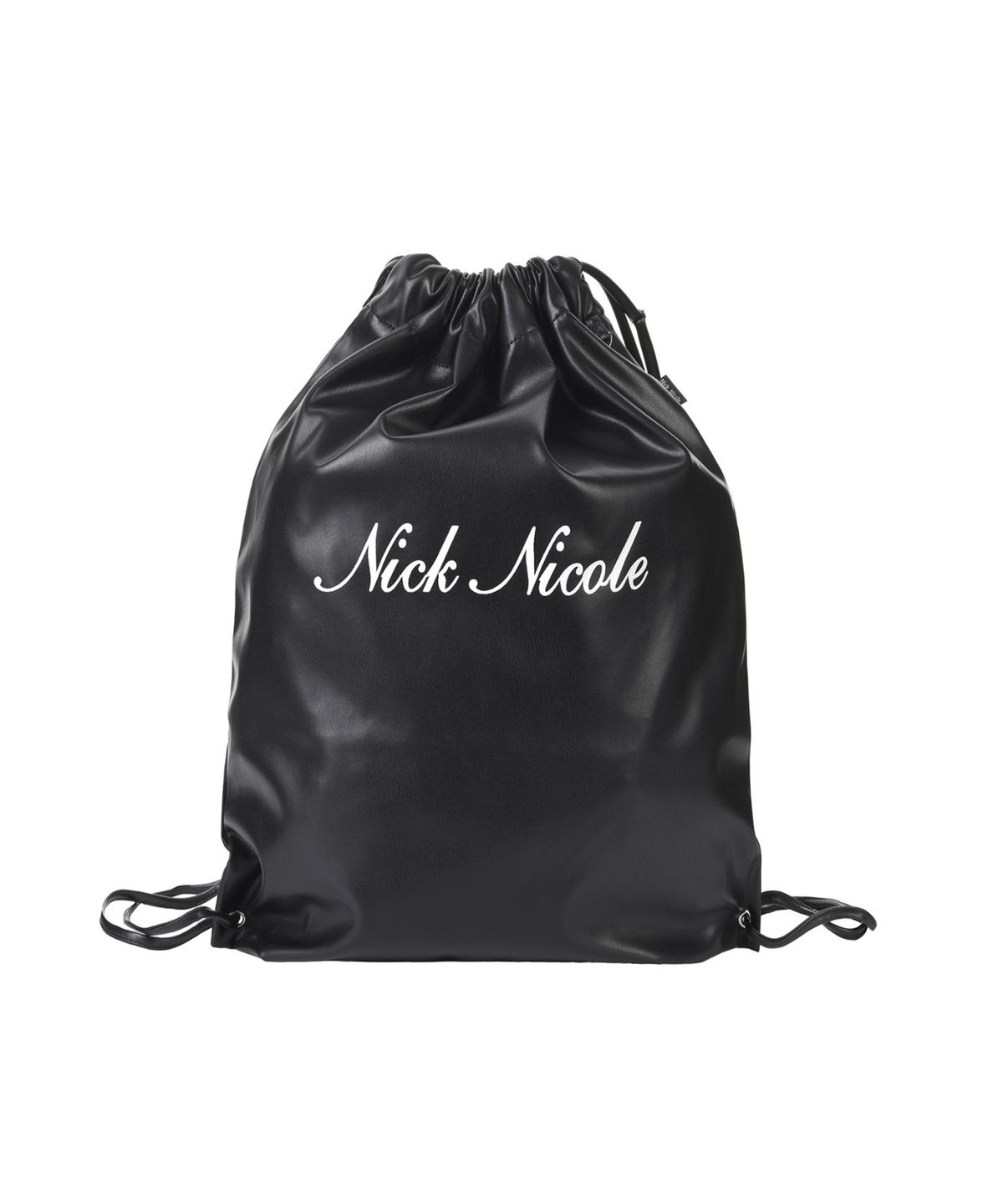 닉앤니콜(NICK&NICOLE) NICOLE LEATHER STRING BACKPACK_BLACK