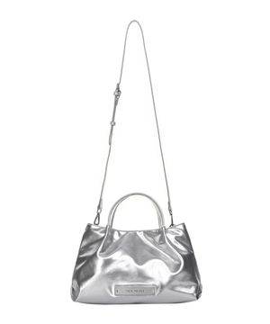 [서예지 PICK] CRYSTAL FAUX LEATHER TOTE BAG_SILVER